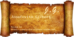 Josefovits Gilbert névjegykártya